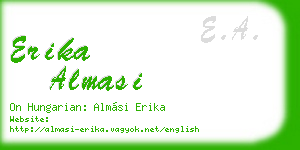 erika almasi business card